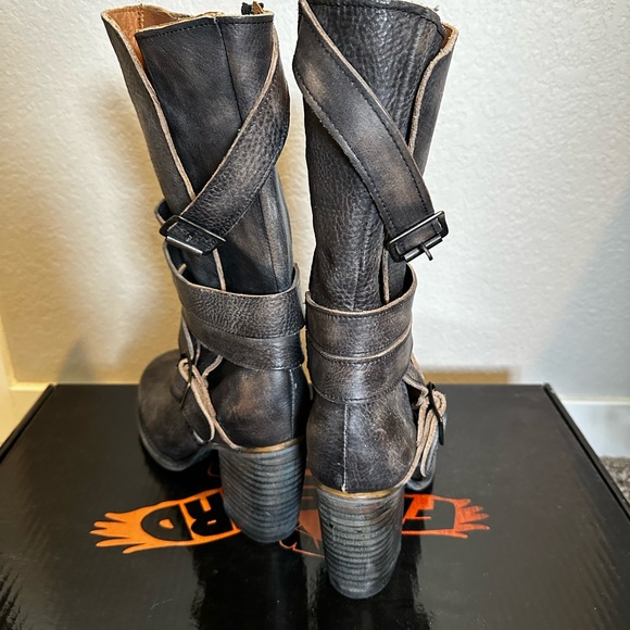Freebird - Barker Black Leather Tall Boots - Picture 3 of 8